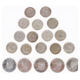 40% SILVER KENNEDY HALVES & IKE DOLLARS - (19)