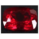 21.85CT LARGE CUSHION-CUT RED RUBY LOOSE GEMSTONE