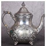 POOLE OLD ENGLISH STERLING SILVER TEA POT