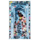 MARY L. PROCTOR 'GRANDMA'S BUTTON' OIL ON DOOR