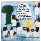 MARY L. PROCTOR 'BAPTISM OF MARY' OIL ON DOOR