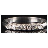 DAINTY PLATINUM DIAMOND LADIES WEDDING BAND