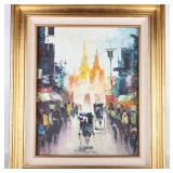 HONG KONG IMPRESSIONIST PALETTE KNIFE OIL PAINTING