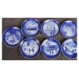 ROYAL COPENHAGEN HOLIDAY COLLECTION PLATES - (7)