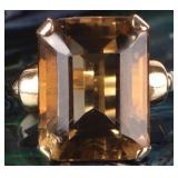 20.5CT SPINEL 10K YELLOW GOLD LADIES RING