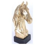 20' METALLIC GOLD RESIN HORSE HEAD BUST STATUE
