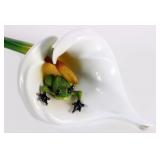 CALLA LILY TIM COTTERILL FROGMAN BRONZE SCULPTURE