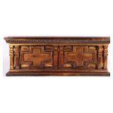 ANTIQUE ORNATE WOODEN FLATWARE CHEST