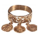 CHRISTIAN MEDALS 10K YELLOW GOLD LADIES RING