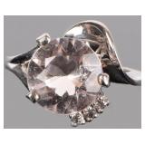 ~3.0CT ROUND QUARTZ & TOPAZ 10K LADIES RING