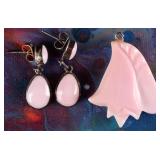 CONCH PEARL EARRINGS & CONCH SHELL PENDANT