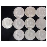 90% SILVER 1964 KENNEDY HALF DOLLARS - (10)