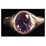3CT BICOLOR SAPPHIRE 14K YELLOW GOLD LADIES RING