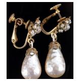 ANTIQUE MIRIAM HASKELL DANGLE EARRINGS