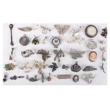 LARGE COLLECTION OF STERLING SILVER LADIES JEWELRY