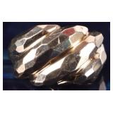 14K YELLOW GOLD FACETED LADIES RING