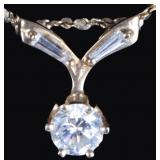 14K YELLOW GOLD NATURAL DIAMOND LADIES NECKLACE