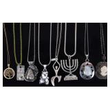 STERLING SILVER LADIES NECKLACES OPAL PERIDOT (8)