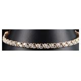 14K YELLOW GOLD CUBIC ZIRCONIA LADIES BRACELET