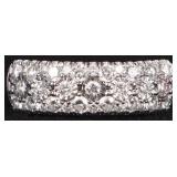 SHINY 10K WHITE GOLD LADIES RING W/ 39 DIAMONDS