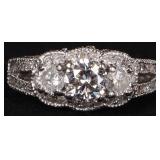 1.33CTW NATURAL DIAMOND 14K WHITE GOLD LADIES RING