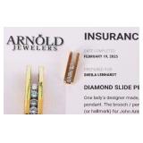 18K YELLOW GOLD JOHN ANTENCIO PENDANT W/ DIAMONDS