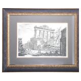 PIRANESI TEMPLE OF CONCORD PRINT ORNATE FRAME