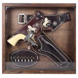 VINTAGE HUBLEY COLT 45 REVOLVER CAP GUN W/ HOLSTER