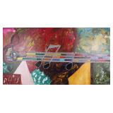 AFTER JEAN ARP MUSICAL COLLAGE ORIGINAL PAINTING