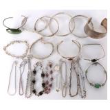 ASSORTED LADIES STERLING SILVER BRACELETS (20)