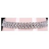 49 DIAMONDS STERLING SILVER LADIES LEAFY BRACELET