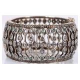 VICTORIAN STYLE NATURALPOLKI DIAMOND CUFF BRACELET