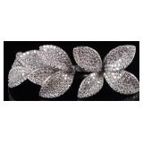 STERLING SILVER ADJUSTABLE FLOWER CZ RING