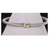 DAVID YURMAN 925 LADIES BRACELET W 18K YELLOW GOLD