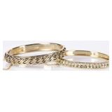 WHITING & DAVIS CO. GOLD-TONE BRACELET LOT (2)