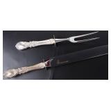 FRANCIS I REED & BARTON 0.925 SILVER CARVING SET