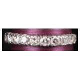 18K IRIDIUM PLATED WHITE GOLD RING W/ DIAMONDS