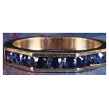 14K YELLOW GOLD LADIES RING W/ LONDON TOPAZ