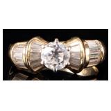 0.83CTW DIAMOND TRELLIS ENGAGEMENT RING IN 14K