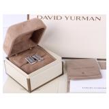 DAVID YURMAN STERLING SILVER CHEVRON CUFFLINKS