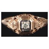 10K YELLOW GOLD NATURAL DIAMOND LADIES RING