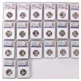 NGC AMERICAN WOMEN CLAD QUARTERS NGC PF-70 UC-(20)