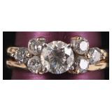 1.35CTW 14K YELLOW/WHITE GOLD LADIES RING SET (2)