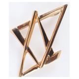 14K YELLOW GOLD LADIES ABSTRACT GILES PENDANT