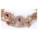 VINTAGE 14K YELLOW GOLD TRIPLE SLIDE BRACELET