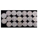 90% SILVER WASHINGTON QUARTERS ROLL OF 20