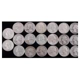 90% SILVER WASHINGTON QUARTERS ROLL OF 20