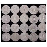90% SILVER WASHINGTON QUARTERS ROLL OF 20
