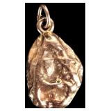 14K YELLOW GOLD NUGGET UNISEX PENDANT