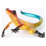 SIGNED TIM COTTERILL 'KIKI' BRONZE ENAMEL GECKO